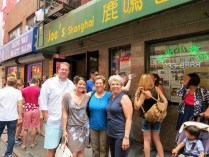 Jed, Adrienne, Janet, Ginny waiting at Shanghai Joe's