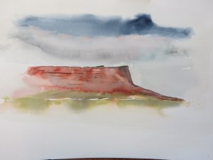 2nd painting, Vermillion Cliffs