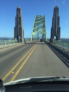 Approaching Center Span. Yaquina Bay Bridge